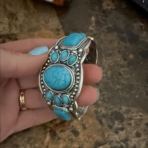Turquoise and Silver Women's Bracelet